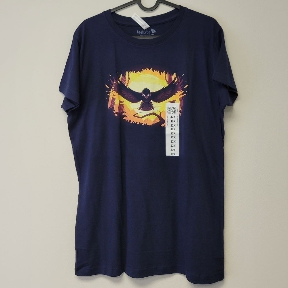Teeturtle The powerful eagle graphic t-shirt Blue 2XL